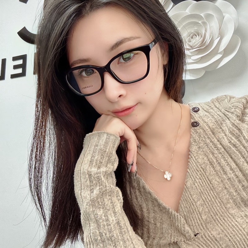 莉亞精品♡ Chanel 3463 愛心平光眼鏡 9新美品-1