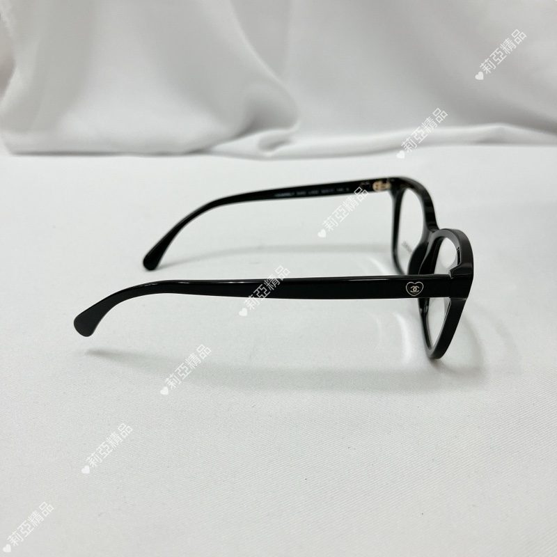 莉亞精品♡ Chanel 3463 愛心平光眼鏡 9新美品-5