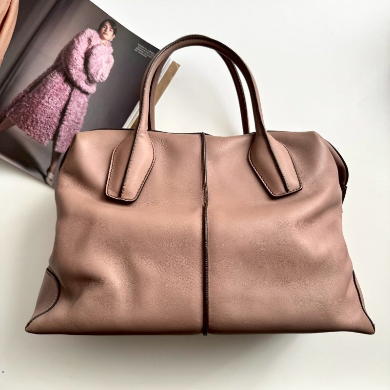 TODS 溫柔藕粉色手提兩用包-0