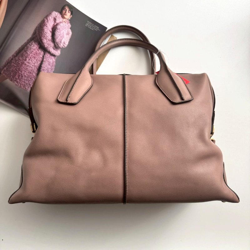 TODS 溫柔藕粉色手提兩用包-1