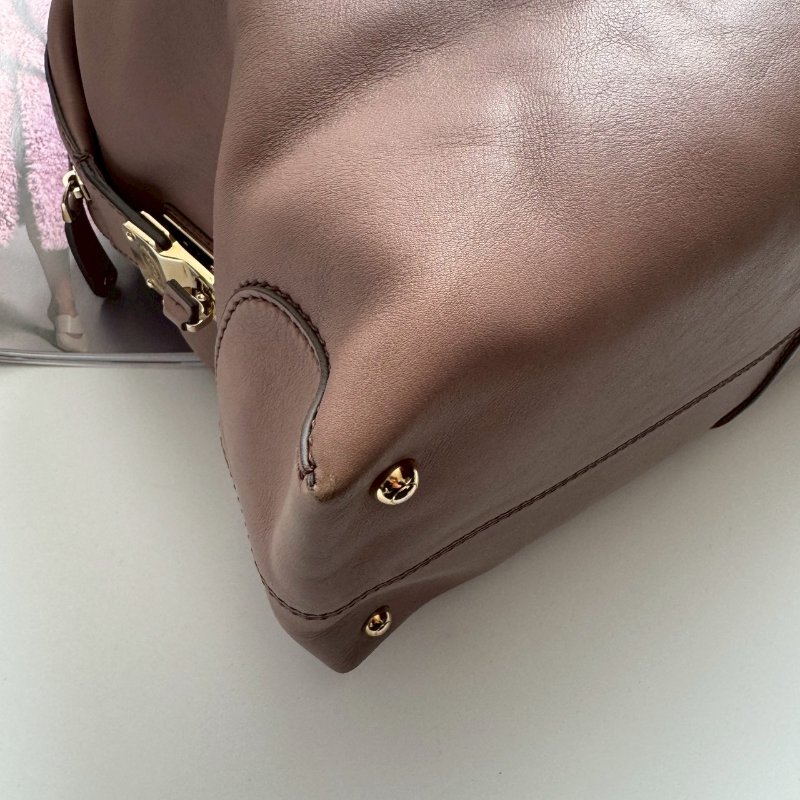 TODS 溫柔藕粉色手提兩用包-2