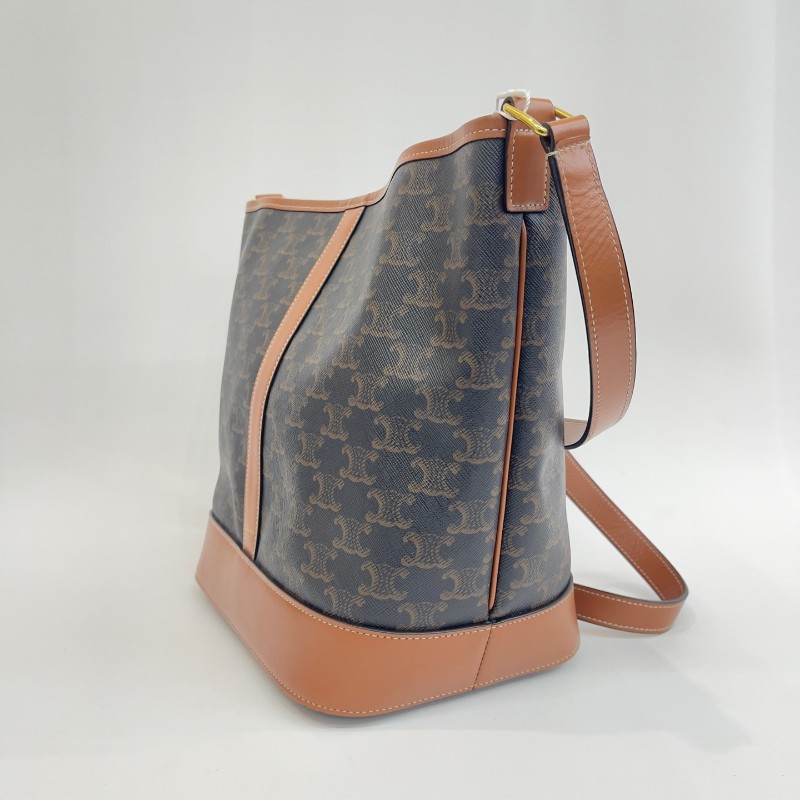 Celine/賽琳水桶中號老花單肩斜挎包-3