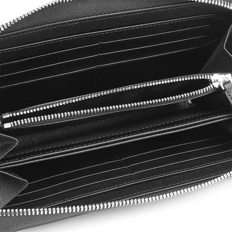 Sartorial 匠心系列ㄇ形拉鍊12卡長夾(黑色)-4