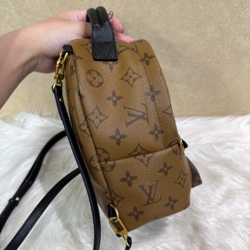 LV Palm Springs Mini 雙色原花小書包-3