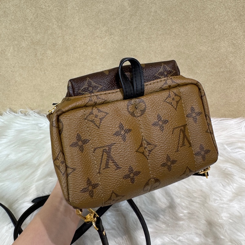 LV Palm Springs Mini 雙色原花小書包-4