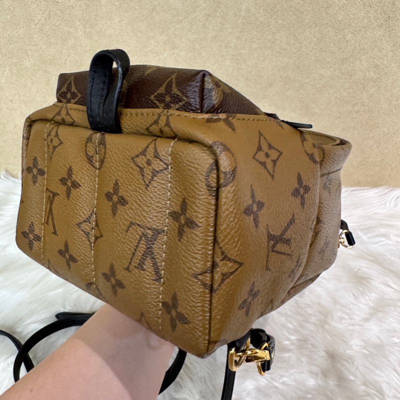 LV Palm Springs Mini 雙色原花小書包-6