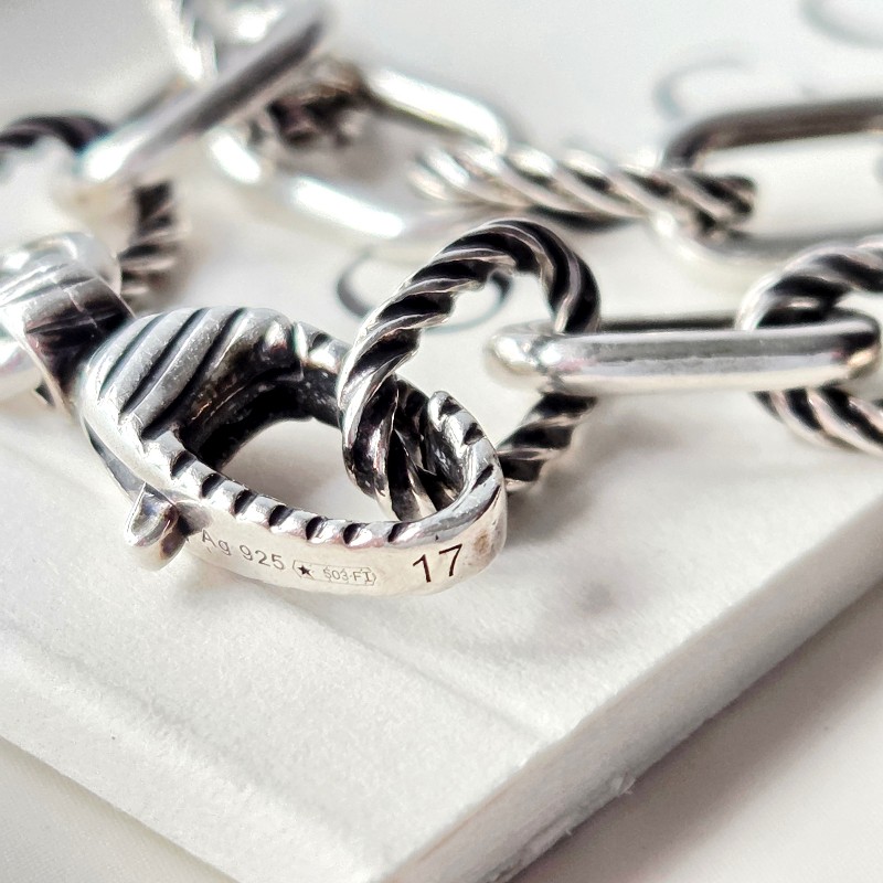 Gucci interlocking G純銀手鍊-4