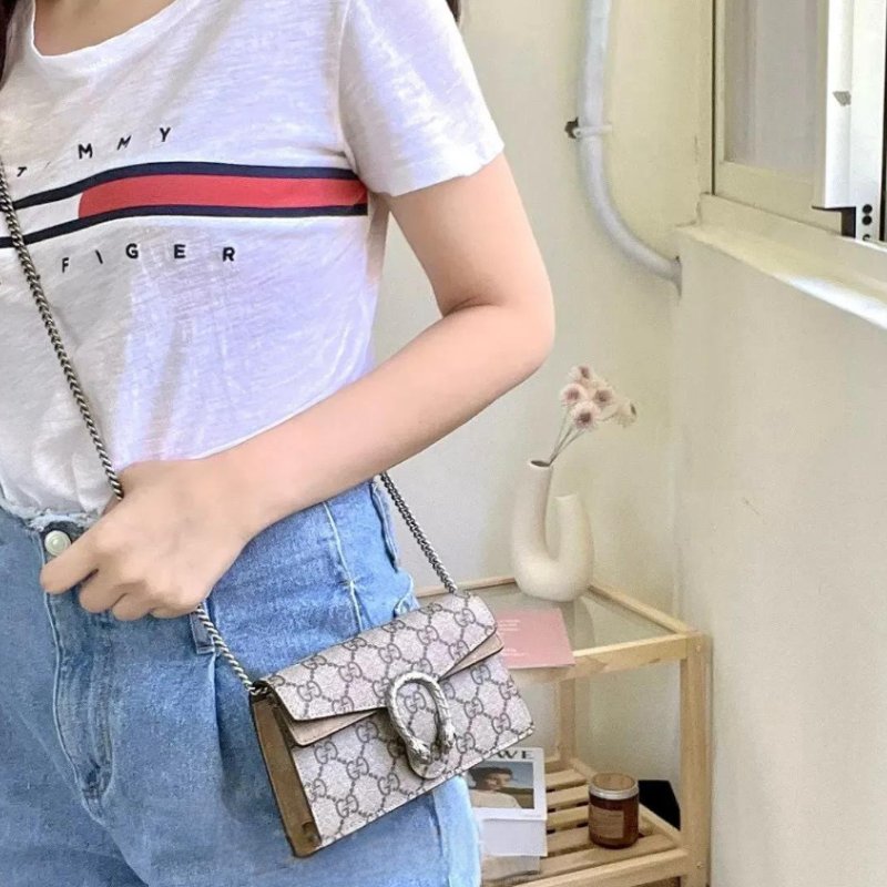 GUCCI 古馳 SUPERMINI酒神單層鍊包-0