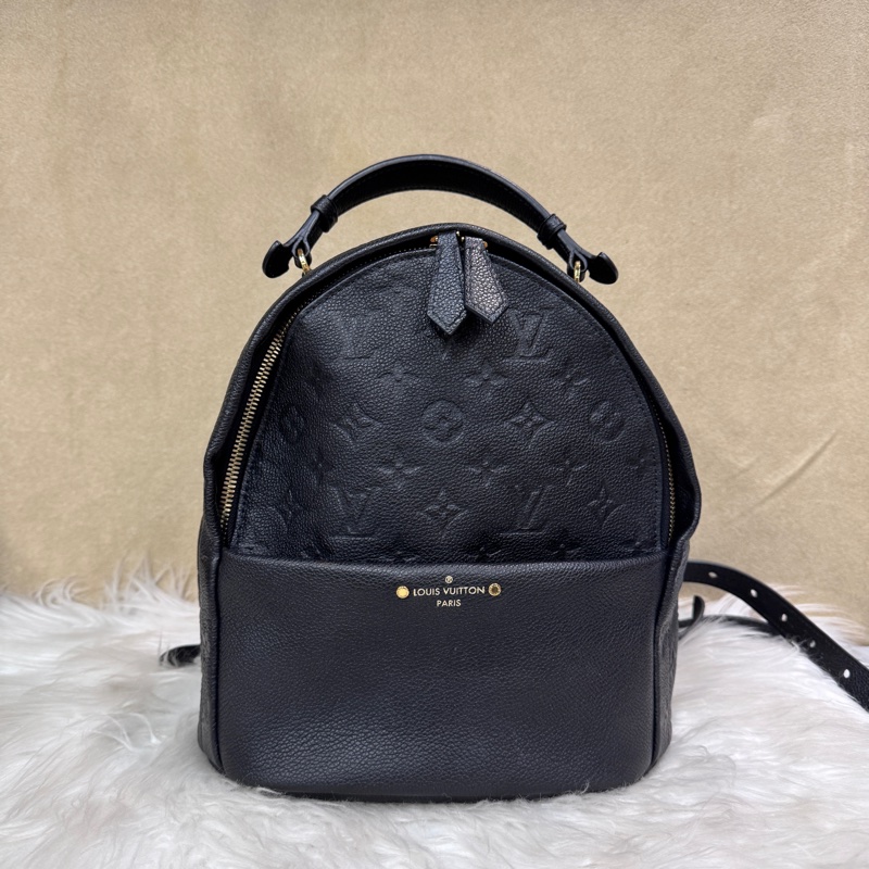 LV Sorbonne 黑壓紋牛皮後背包-0