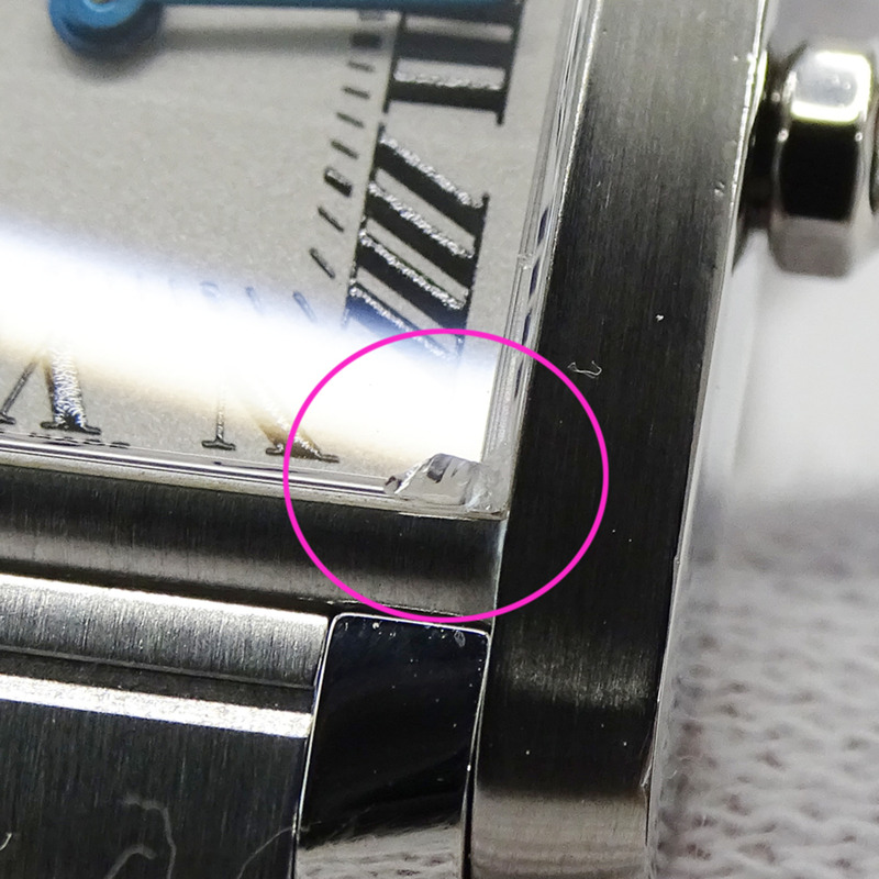 卡地亞 Tank Française 女士腕錶，小型石英錶，不鏽鋼錶殼，型號 W51008Q3，銀色/象牙色，拋光處理-6