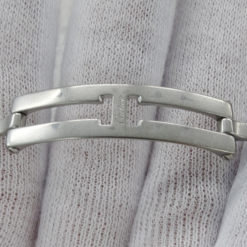 卡地亞 Tank Anglaise SM 女士石英腕錶，不鏽鋼材質，銀色，方形，拋光，型號 W5310022-15