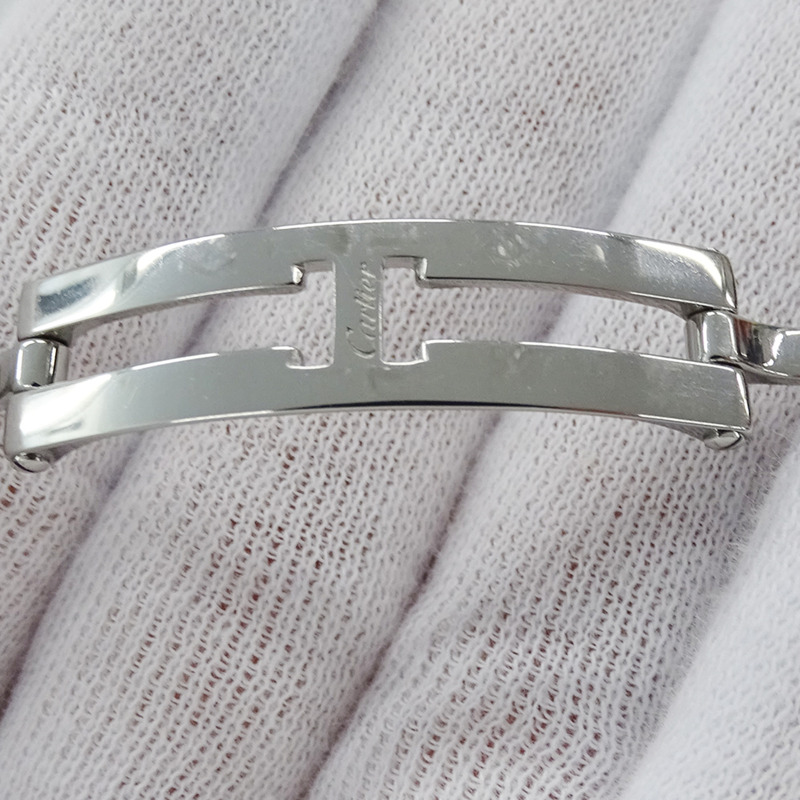 卡地亞 Tank Française 女士腕錶，小型石英錶，不鏽鋼錶殼，型號 W51008Q3，銀色/象牙色，拋光處理-4