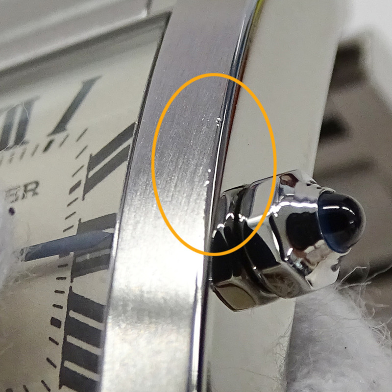 卡地亞 Tank Française 女士腕錶，小型石英錶，不鏽鋼錶殼，型號 W51008Q3，銀色/象牙色，拋光處理-10