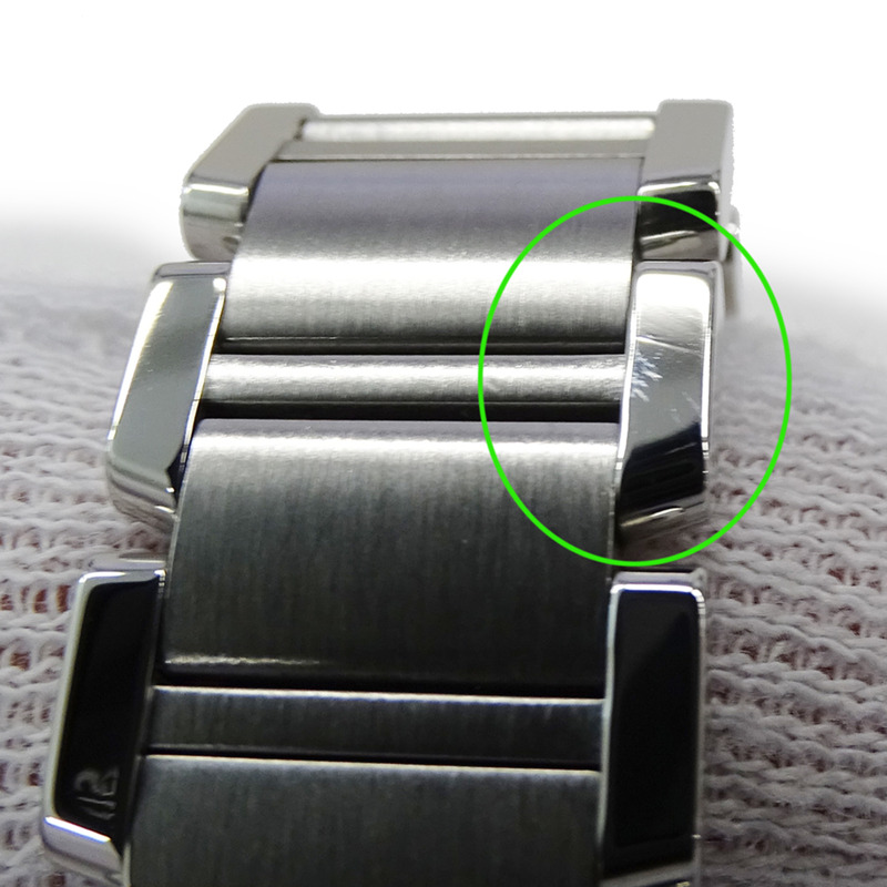 卡地亞 Tank Française 女士腕錶，小型石英錶，不鏽鋼錶殼，型號 W51008Q3，銀色/象牙色，拋光處理-8