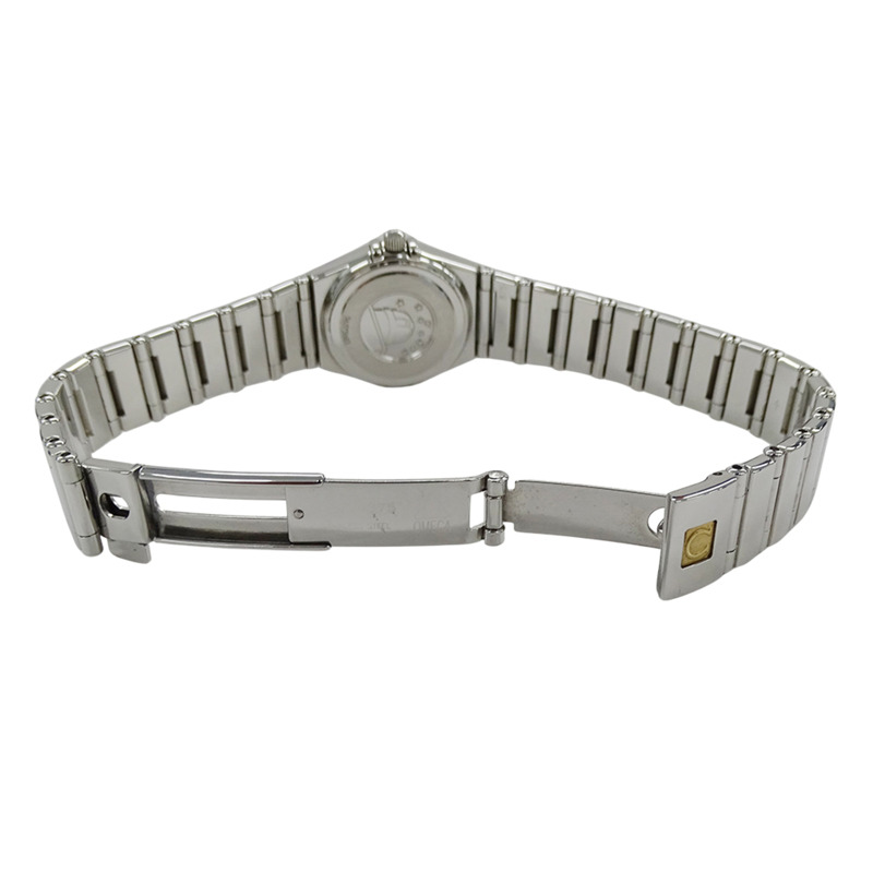 歐米茄星座系列迷你款 My Choice 1465.71 女士腕錶，鑲鑽，貝殼錶殼，石英機芯，QZ 不鏽鋼錶殼，銀色拋光-3