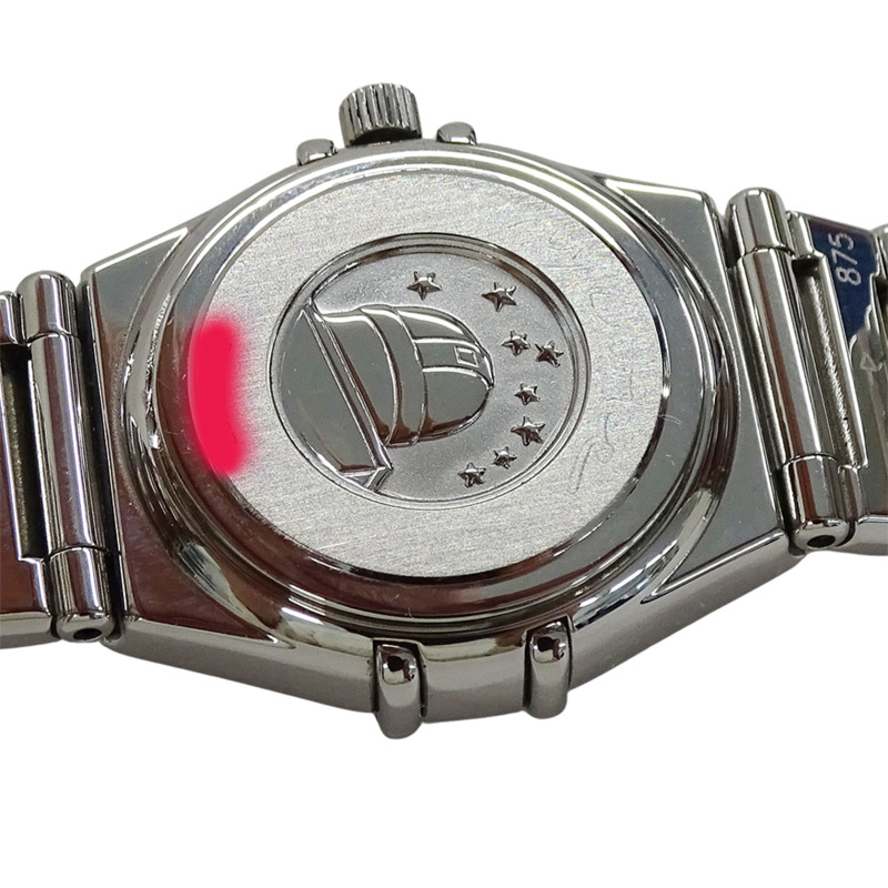 歐米茄星座系列迷你款 My Choice 1465.71 女士腕錶，鑲鑽，貝殼錶殼，石英機芯，QZ 不鏽鋼錶殼，銀色拋光-4