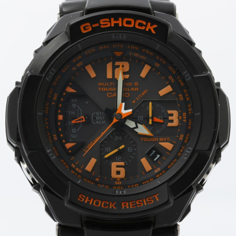 卡西歐 G-SHOCK Master of G Air Gravitymaster GW3000B1AJF 男士黑色樹脂錶殼不鏽鋼指針腕錶
