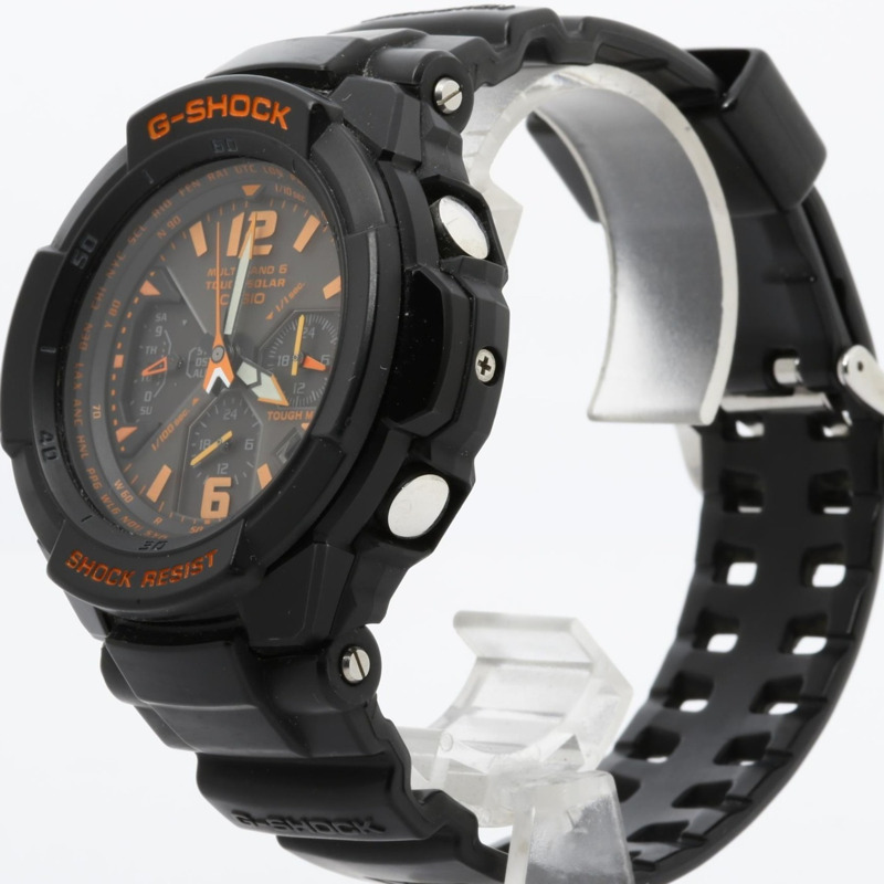 卡西歐 G-SHOCK Master of G Air Gravitymaster GW3000B1AJF 男士黑色樹脂錶殼不鏽鋼指針腕錶-1