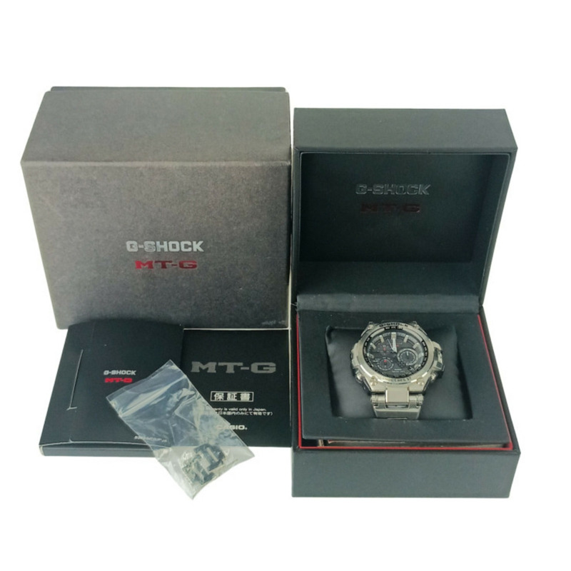 卡西歐 G-SHOCK MTGS1000D1AJF 男士模擬腕錶，黑色錶盤，銀色樹脂/不鏽鋼錶殼-9