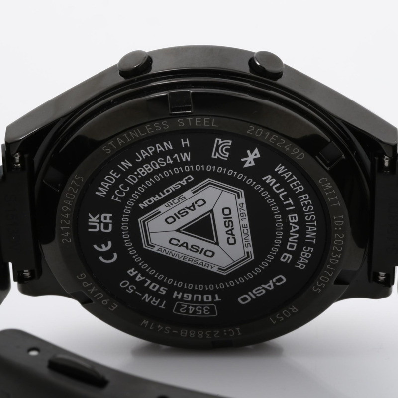 卡西歐 Casio TRON TRN50ZE1AJR 男士50週年紀念版數位腕錶，黑色和金色錶殼，不鏽鋼錶帶-3