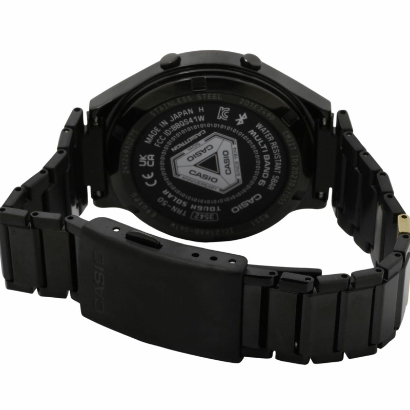 卡西歐 Casio TRON TRN50ZE1AJR 男士50週年紀念版數位腕錶，黑色和金色錶殼，不鏽鋼錶帶-4