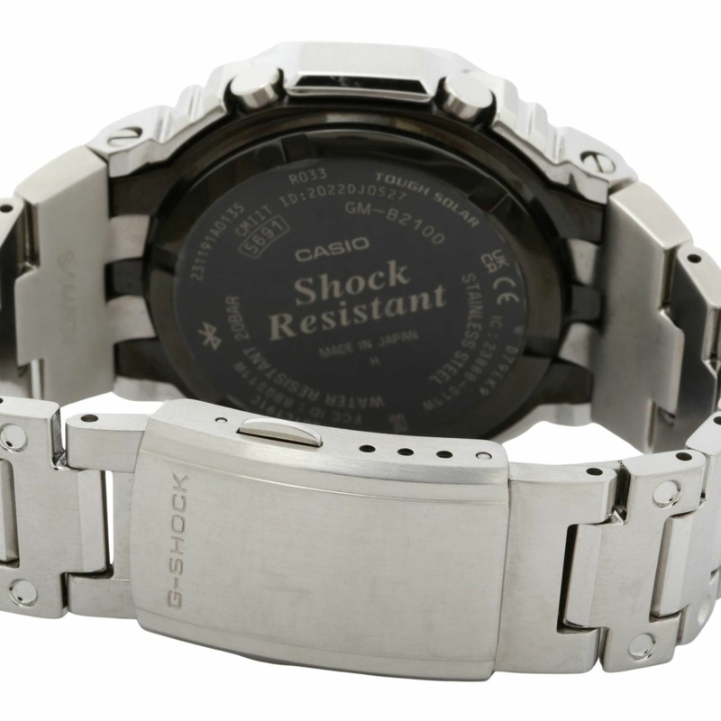卡西歐 G-SHOCK 大師設計腕錶 GMB2100PC1AJF，彩虹色點綴，黑色錶盤，銀色不鏽鋼錶殼，男款-4