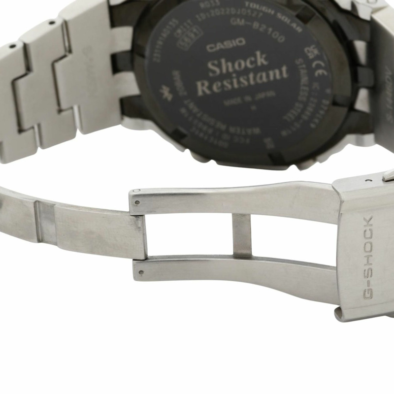 卡西歐 G-SHOCK 大師設計腕錶 GMB2100PC1AJF，彩虹色點綴，黑色錶盤，銀色不鏽鋼錶殼，男款-5