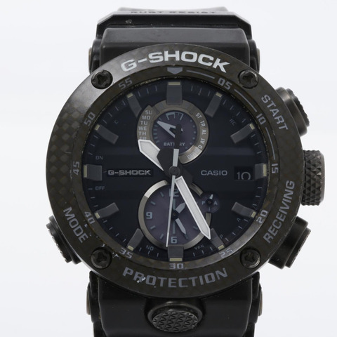 卡西歐 G-SHOCK MASTER OF G AIR GRAVITYMASTER GWRB10001AJF 男士黑色碳纖維紋理模擬腕錶