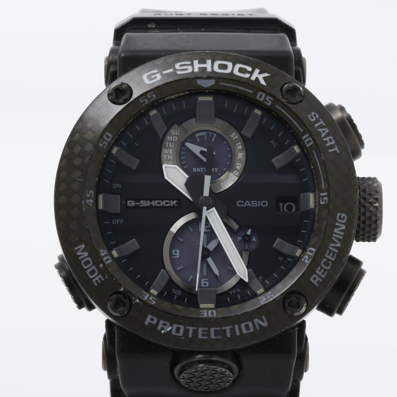 卡西歐 G-SHOCK MASTER OF G AIR GRAVITYMASTER GWRB10001AJF 男士黑色碳纖維紋理模擬腕錶-0