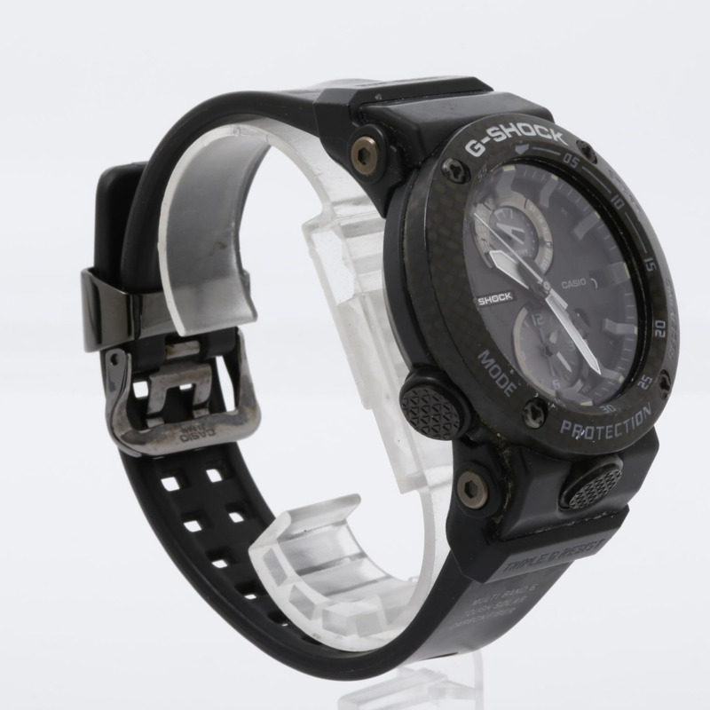 卡西歐 G-SHOCK MASTER OF G AIR GRAVITYMASTER GWRB10001AJF 男士黑色碳纖維紋理模擬腕錶-2