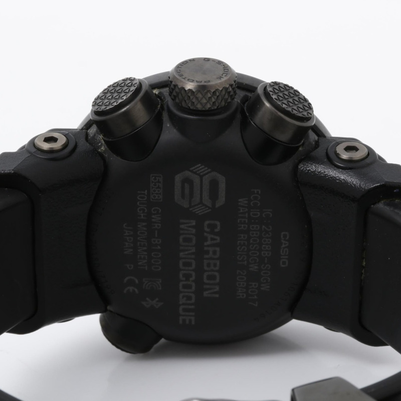 卡西歐 G-SHOCK MASTER OF G AIR GRAVITYMASTER GWRB10001AJF 男士黑色碳纖維紋理模擬腕錶-3