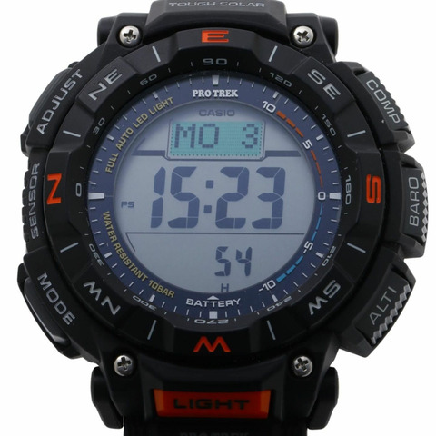 卡西歐 Pro Trek Climber 系列 PRG3401JF 男士數位手錶，黑色樹脂錶殼