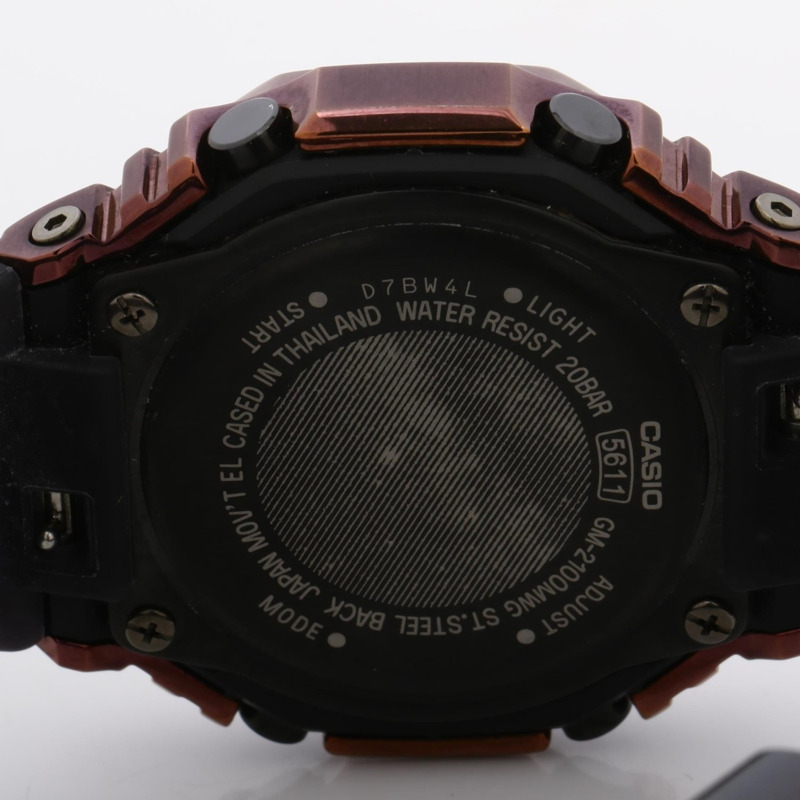 卡西歐 G-SHOCK 2100 系列 GM2100MWG1AJR 男士腕錶，紫色不鏽鋼樹脂錶殼，銀河系圖案-3