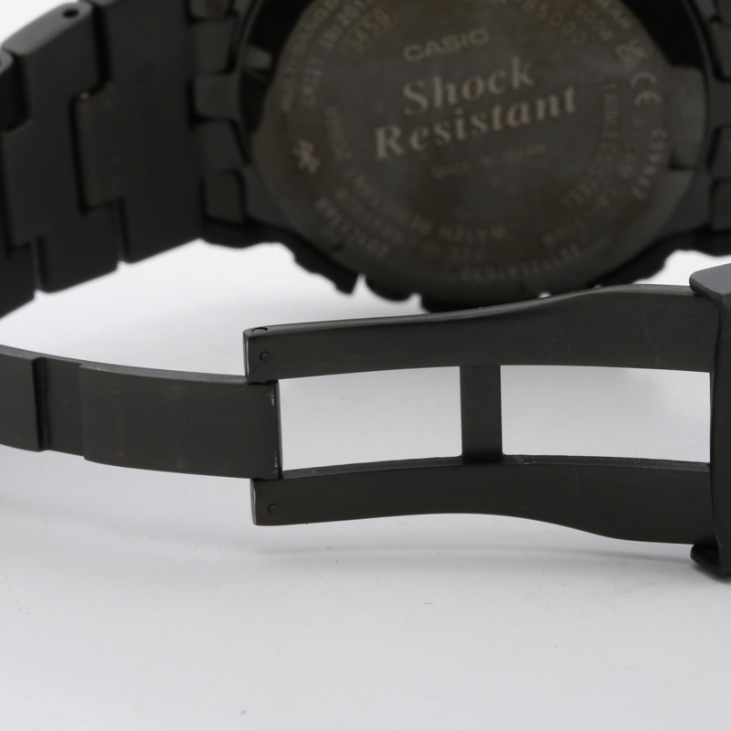卡西歐 G-SHOCK 全金屬 5000 系列 GMWB5000MB1JF 男士黑色不鏽鋼多面拋光數位手錶-5