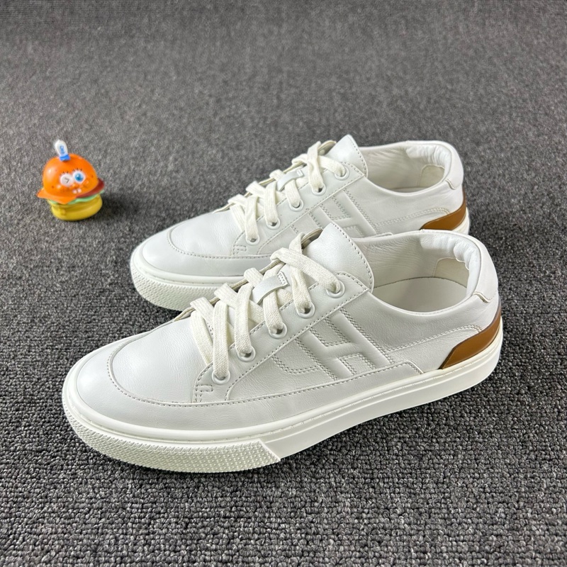 97新 Hermes愛馬仕白色板鞋 尺碼：38 白色簡約時尚 徽標低調大氣  HB5017-1