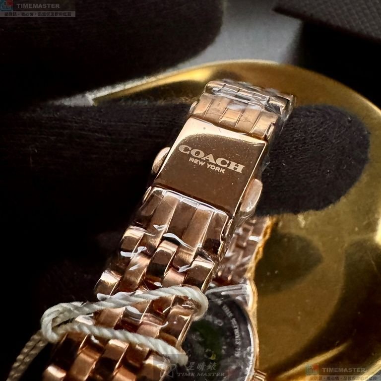 COACH手錶,編號CH00255,28mm玫瑰金精鋼錶殼,貝母簡約, 中三針顯示, 貝母錶面,玫瑰金色精鋼錶帶款-3