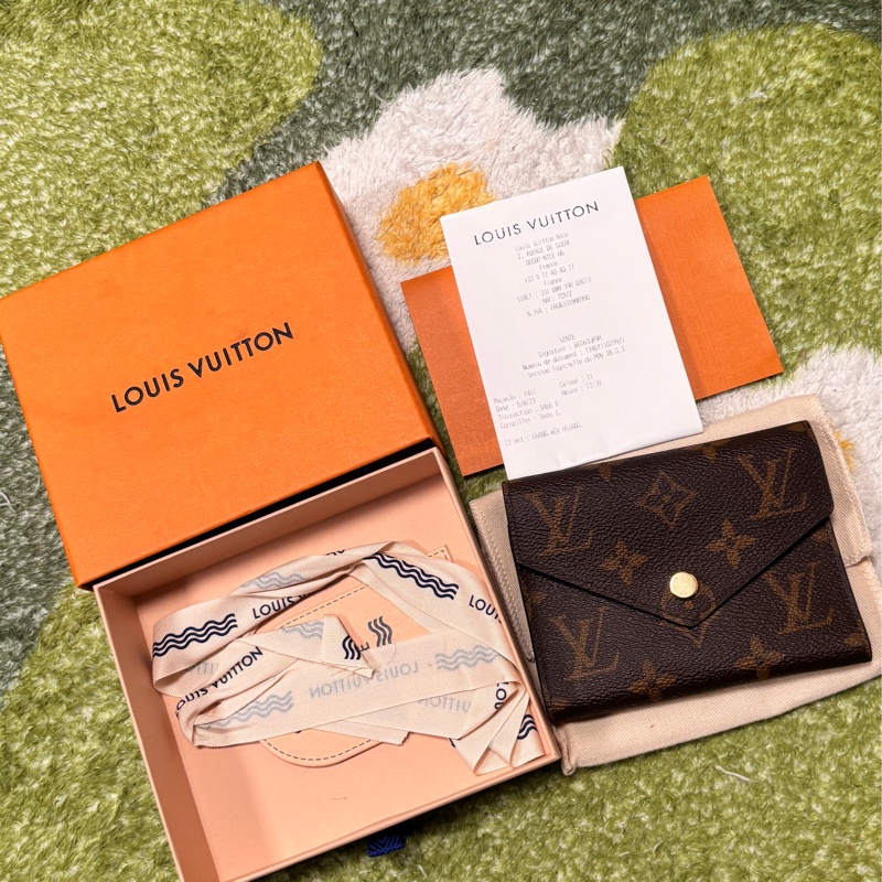 （全新）Louis Vuitton 經典老花棕色三折短夾-8