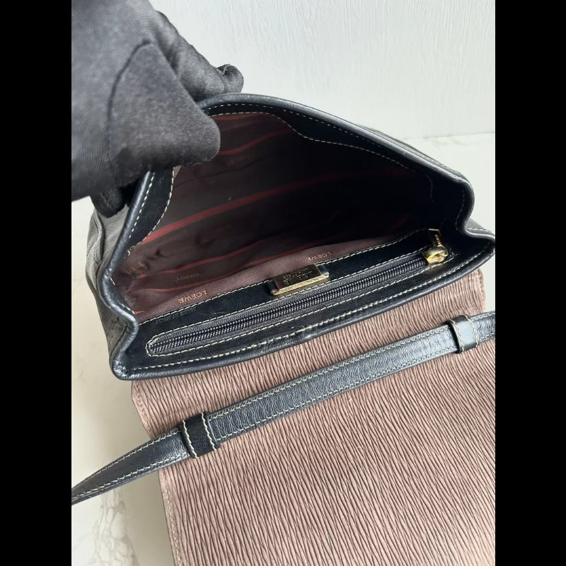 【LA LUNE】絕版中古包 Loewe拼色蛇骨凱莉包 側背包 斜背包 皮革包 單肩包-8