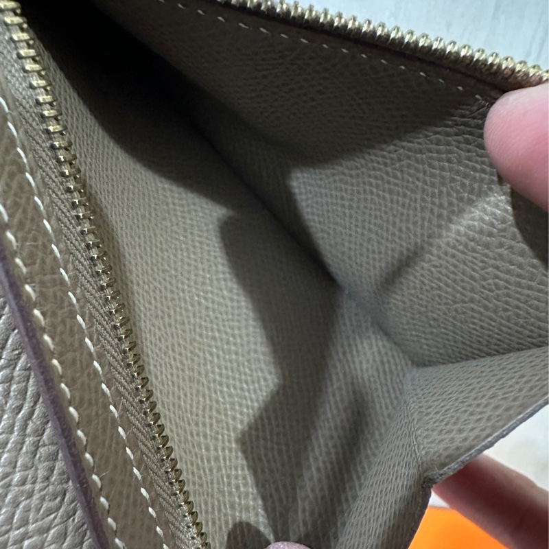 Hermes Bearn 大象灰金釦短夾D刻-10