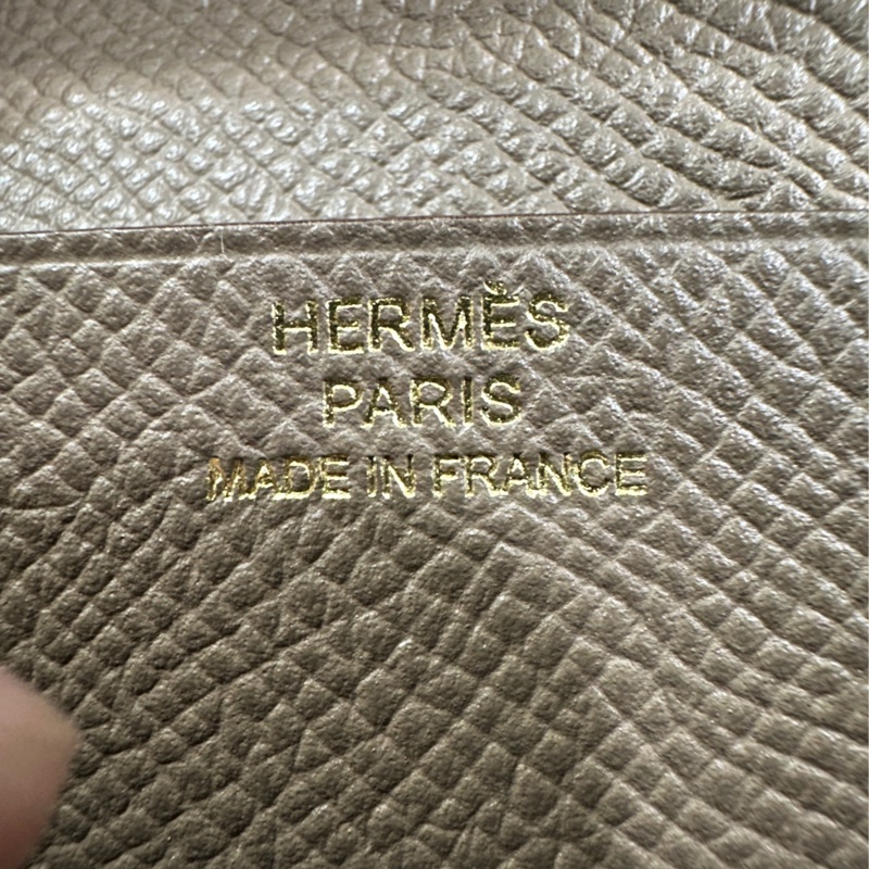 Hermes Bearn 大象灰金釦短夾D刻-14