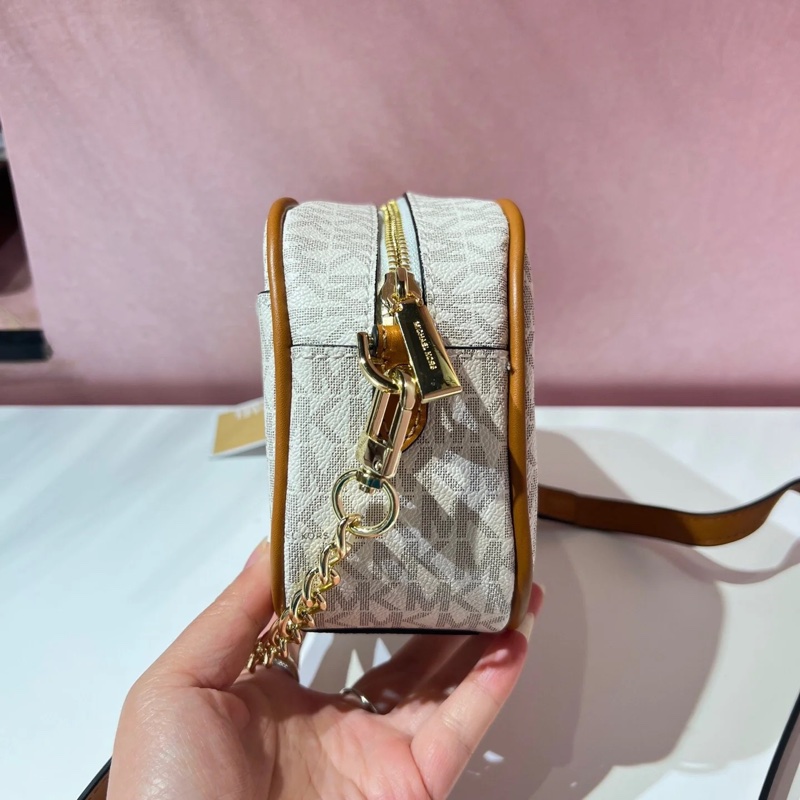 Michael Kors|MK的JET SET CHARM全新經典老花相機麻將包 可單肩/斜背-3