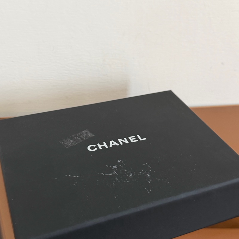 #極新Chanel 荔枝金釦三折短夾-16