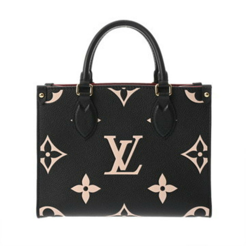 路易威登 Monogram Empreinte On the Go PM 兩用黑色/米色 M45659 女士真皮手提包，A級成色，二手，Ginzo