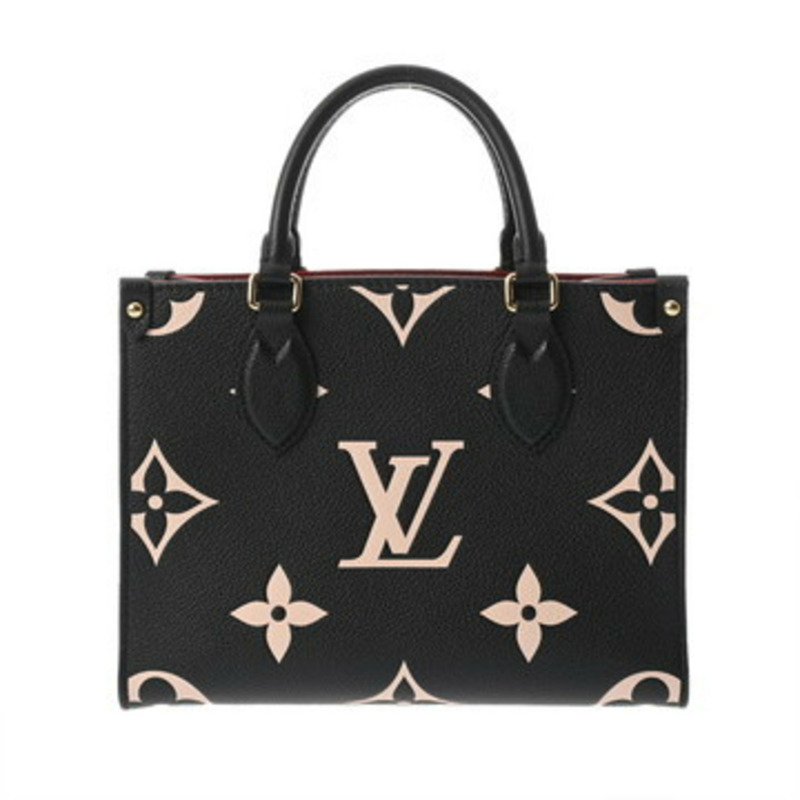 路易威登 Monogram Empreinte On the Go PM 兩用黑色/米色 M45659 女士真皮手提包,A級成色,二手,Ginzo-0