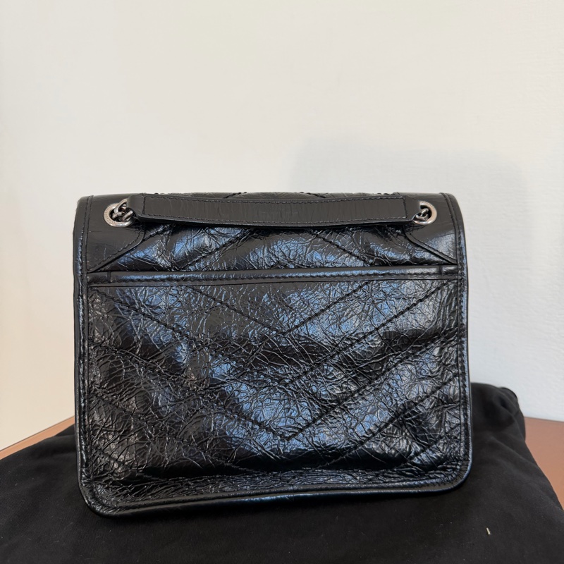 #98新 #超火YSL Niki Baby 黑色銀鏈-4