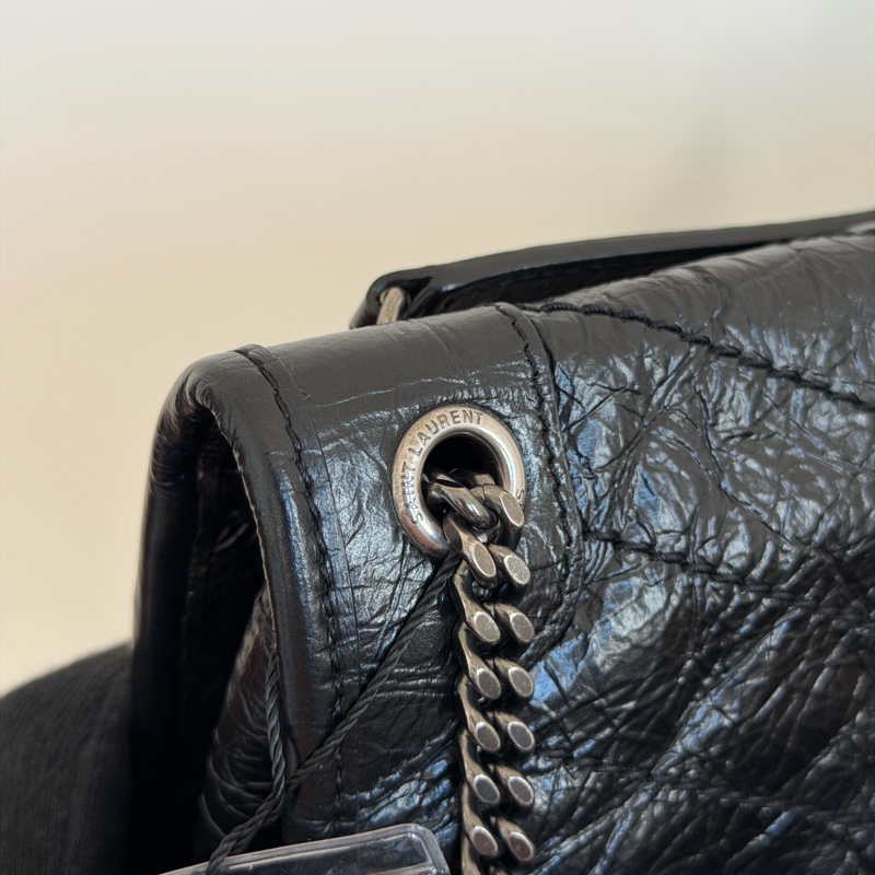 #98新 #超火YSL Niki Baby 黑色銀鏈-7