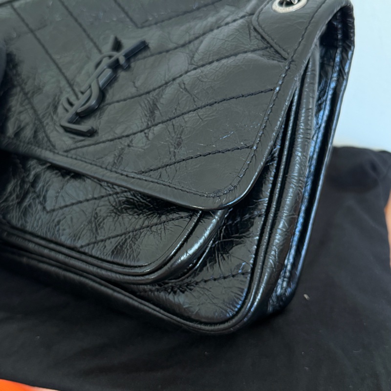 #98新 #超火YSL Niki Baby 黑色銀鏈-9