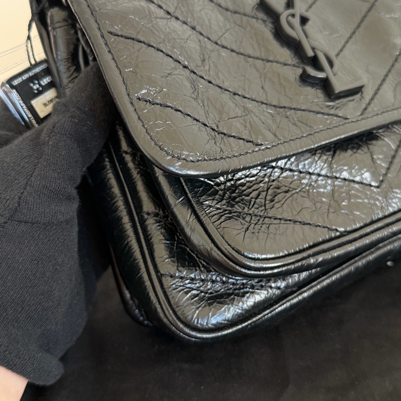 #98新 #超火YSL Niki Baby 黑色銀鏈-10