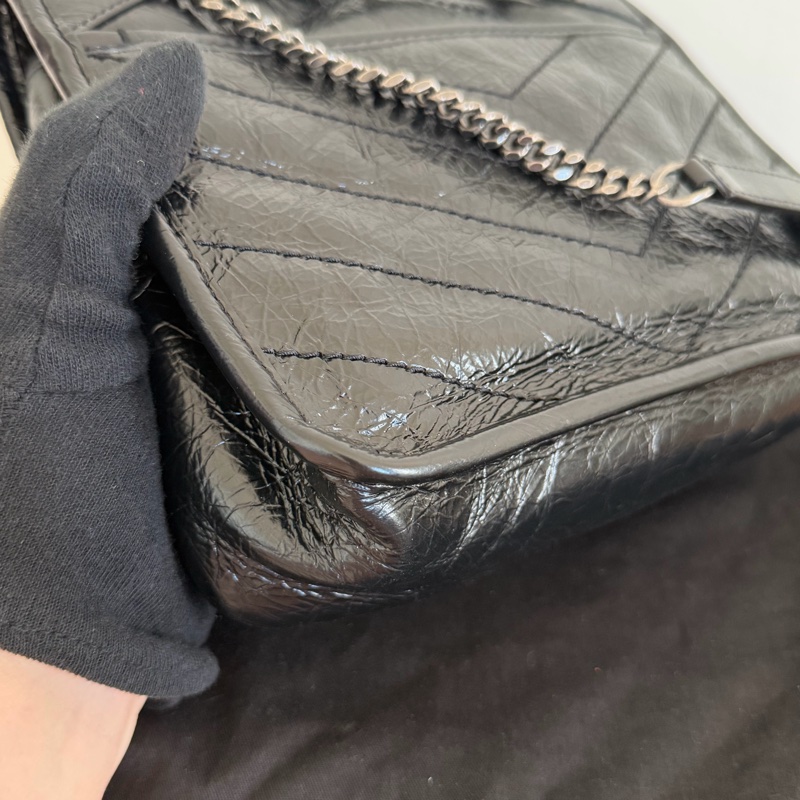 #98新 #超火YSL Niki Baby 黑色銀鏈-11