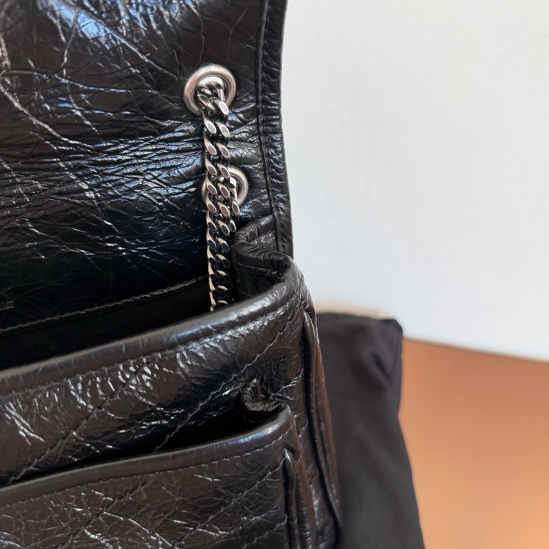 #98新 #超火YSL Niki Baby 黑色銀鏈-14